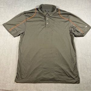 Grand Slam Charcoal Polo with Orange Trim